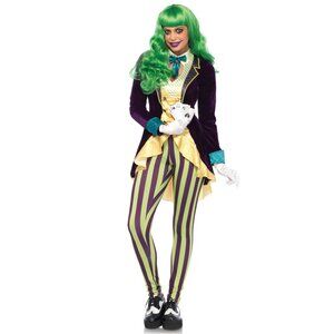 Wicked Trickster Women’s Halloween Costume – 2 Piece Sequin Velvet Jacket